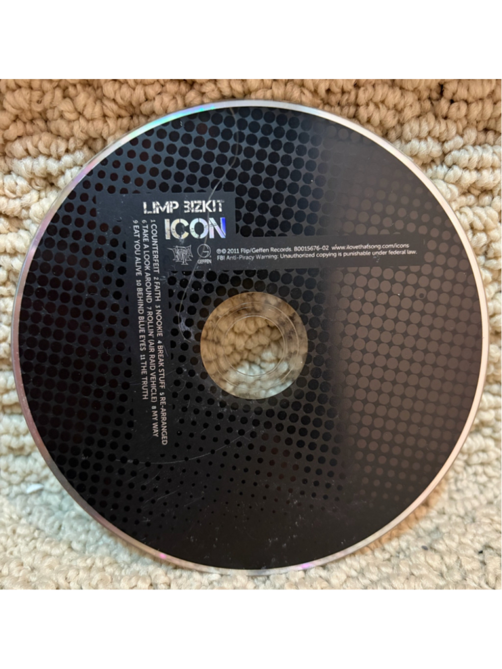 Limp Bizkit Icon CD Album Black Silver One Size